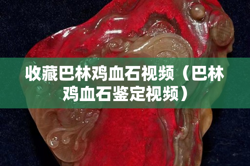 收藏巴林鸡血石视频（巴林鸡血石鉴定视频）