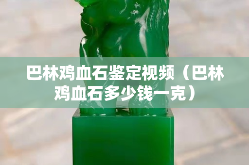 巴林鸡血石鉴定视频（巴林鸡血石多少钱一克）