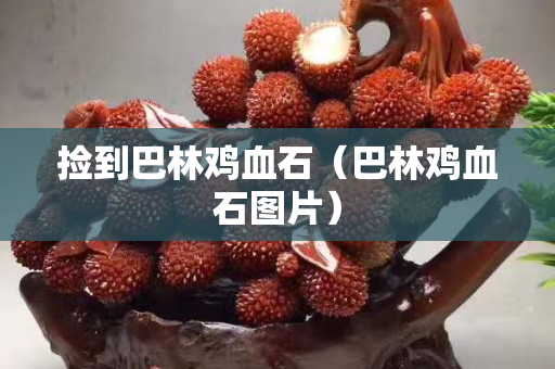 捡到巴林鸡血石（巴林鸡血石图片）