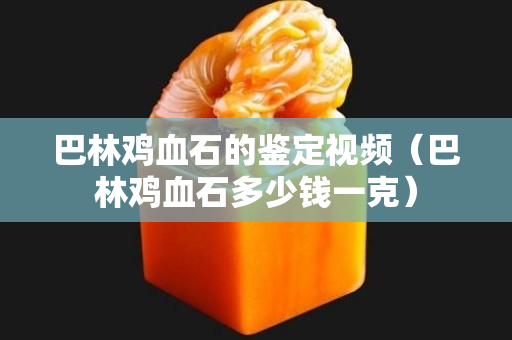 巴林鸡血石的鉴定视频（巴林鸡血石多少钱一克）