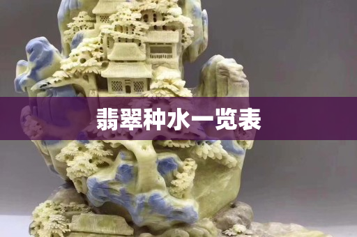 翡翠种水一览表