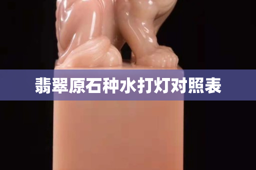 翡翠原石种水打灯对照表