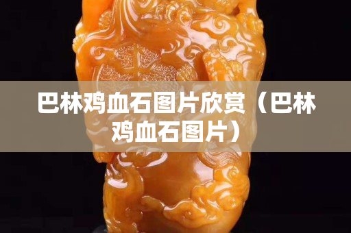 巴林鸡血石图片欣赏（巴林鸡血石图片）