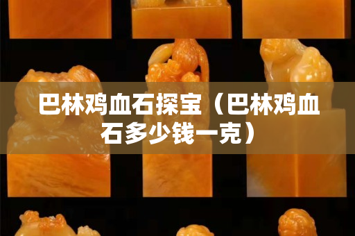 巴林鸡血石探宝（巴林鸡血石多少钱一克）