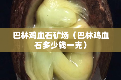 巴林鸡血石矿场（巴林鸡血石多少钱一克）