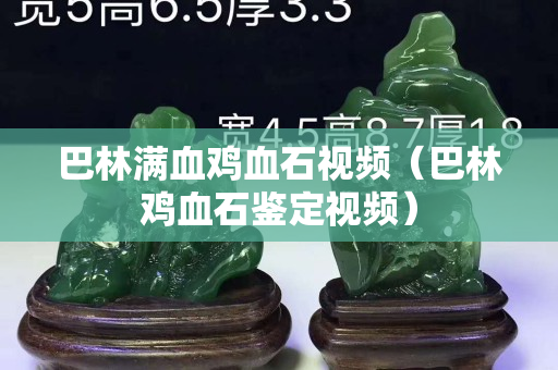 巴林满血鸡血石视频（巴林鸡血石鉴定视频）