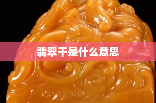 翡翠干是什么意思