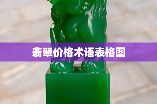 翡翠价格术语表格图