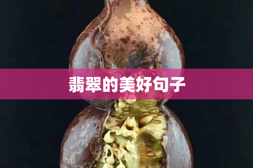 翡翠的美好句子