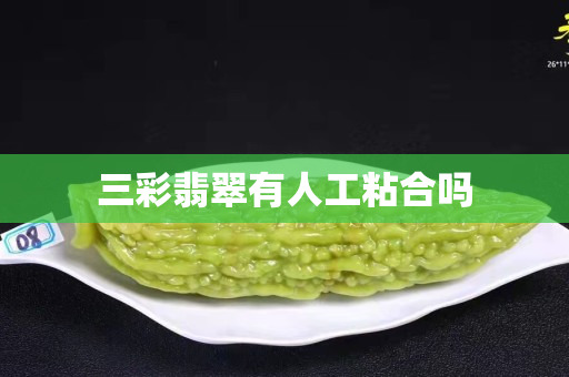 三彩翡翠有人工粘合吗