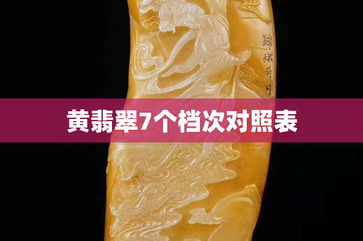 黄翡翠7个档次对照表