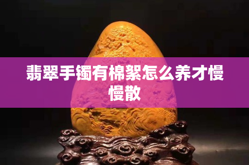 翡翠手镯有棉絮怎么养才慢慢散