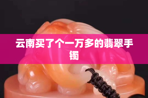 云南买了个一万多的翡翠手镯