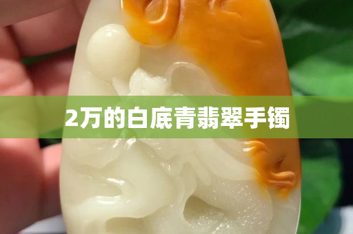 2万的白底青翡翠手镯