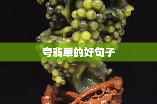 夸翡翠的好句子