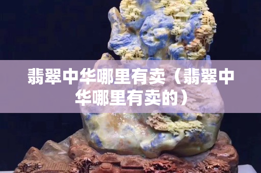 翡翠中华哪里有卖（翡翠中华哪里有卖的）