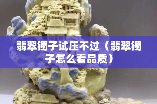 翡翠镯子试压不过（翡翠镯子怎么看品质）