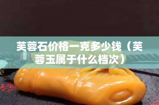 芙蓉石价格一克多少钱（芙蓉玉属于什么档次）