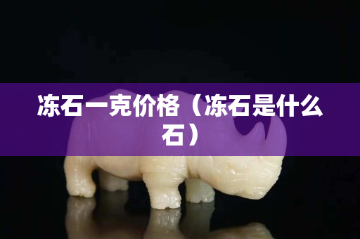 冻石一克价格（冻石是什么石）
