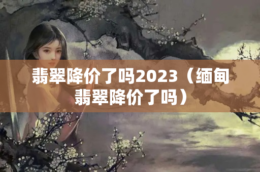 翡翠降价了吗2023（缅甸翡翠降价了吗）