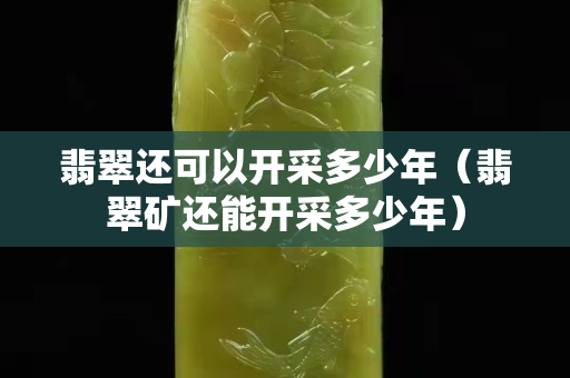 翡翠还可以开采多少年（翡翠矿还能开采多少年）
