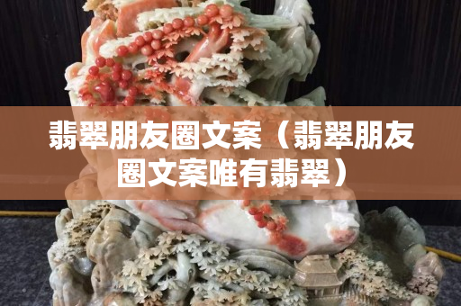 翡翠朋友圈文案（翡翠朋友圈文案唯有翡翠）