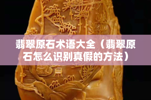 翡翠原石术语大全（翡翠原石怎么识别真假的方法）