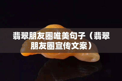 翡翠朋友圈唯美句子（翡翠朋友圈宣传文案）