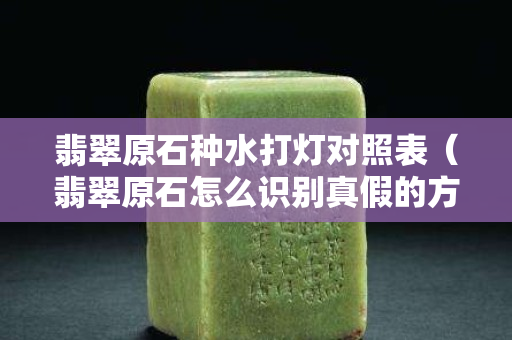 翡翠原石种水打灯对照表（翡翠原石怎么识别真假的方法）