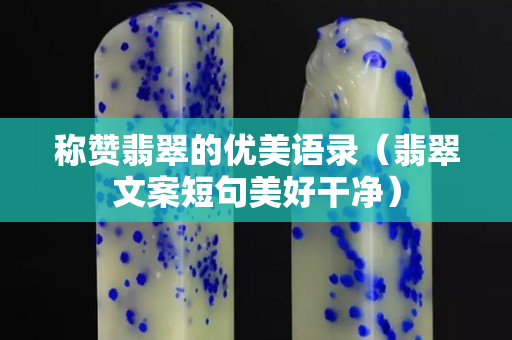 称赞翡翠的优美语录（翡翠文案短句美好干净）