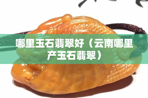 哪里玉石翡翠好（云南哪里产玉石翡翠）