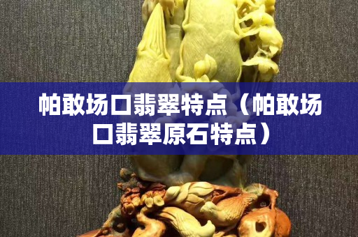 帕敢场口翡翠特点（帕敢场口翡翠原石特点）