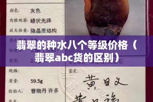 翡翠的种水八个等级价格（翡翠abc货的区别）