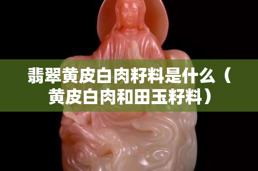 翡翠黄皮白肉籽料是什么（黄皮白肉和田玉籽料）
