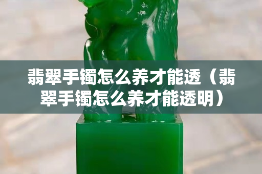 翡翠手镯怎么养才能透（翡翠手镯怎么养才能透明）