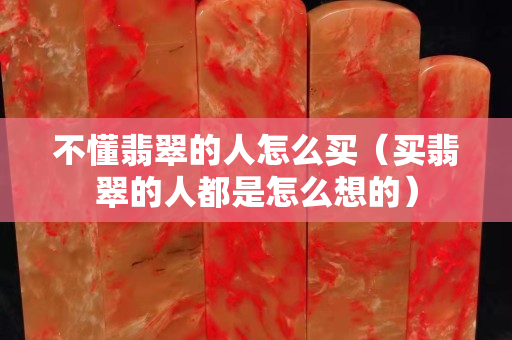 不懂翡翠的人怎么买（买翡翠的人都是怎么想的）