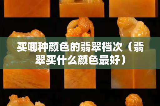 买哪种颜色的翡翠档次（翡翠买什么颜色最好）