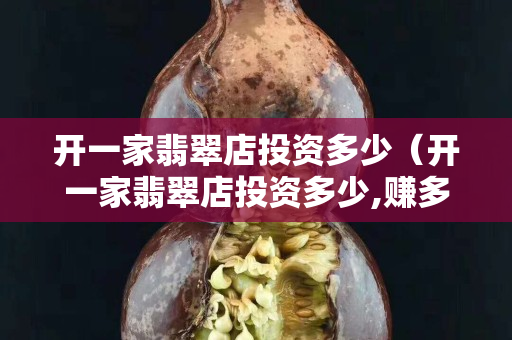 开一家翡翠店投资多少（开一家翡翠店投资多少,赚多少要交多少税）