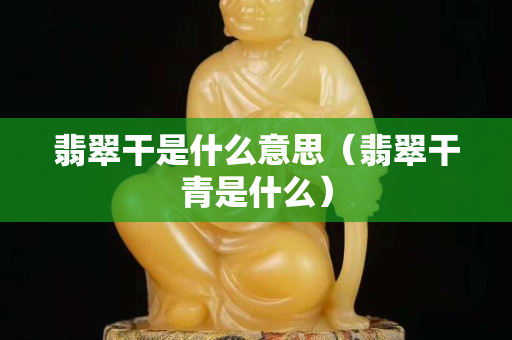 翡翠干是什么意思（翡翠干青是什么）