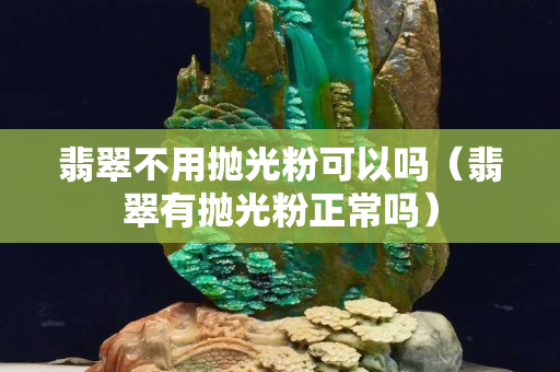 翡翠不用抛光粉可以吗（翡翠有抛光粉正常吗）