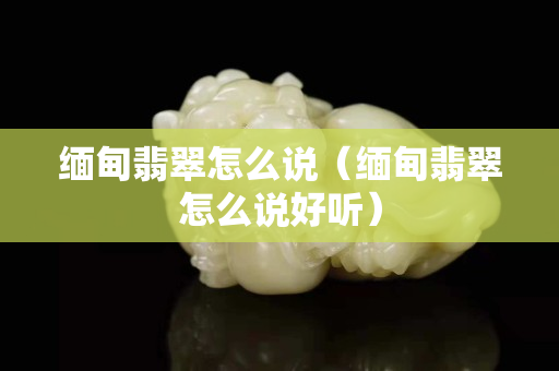 缅甸翡翠怎么说（缅甸翡翠怎么说好听）